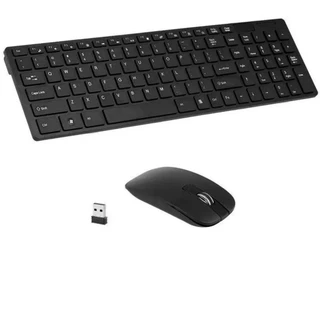 Teclado E Mouse Wireless Sem Fio Ultra Slim 2.4g Cor Do mouse Branco Teclado
