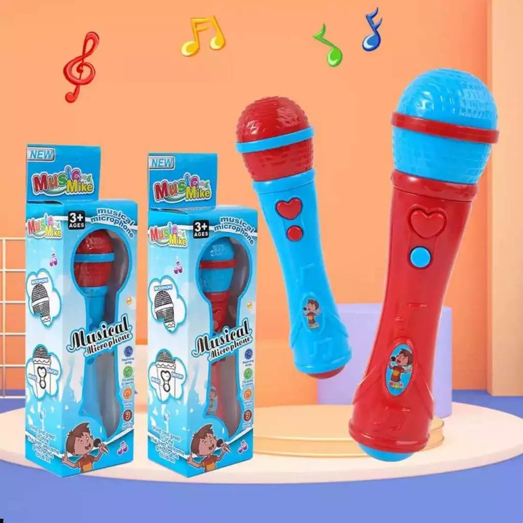Microfone de brinquedo infantil com funções de som e música. | Shopee ...