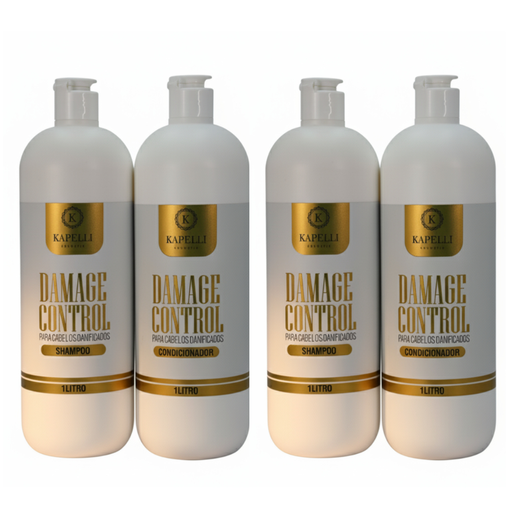 2 Kit Damage Control Kapelli – 4 Litros (2 Shampoos + 2 Condicionadores ...
