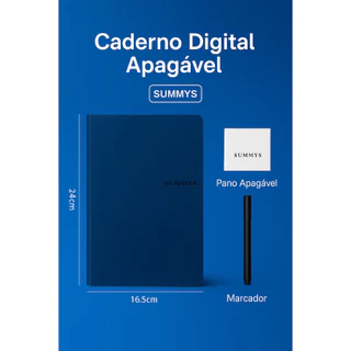 Caderno Reutilizável Inteligente com Caneta + Pano | Planejador Portátil com Capa de Couro