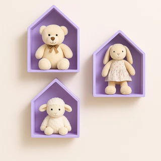 Kit nichos casinha P M G em MDF várias cores em Oferta na Shopee