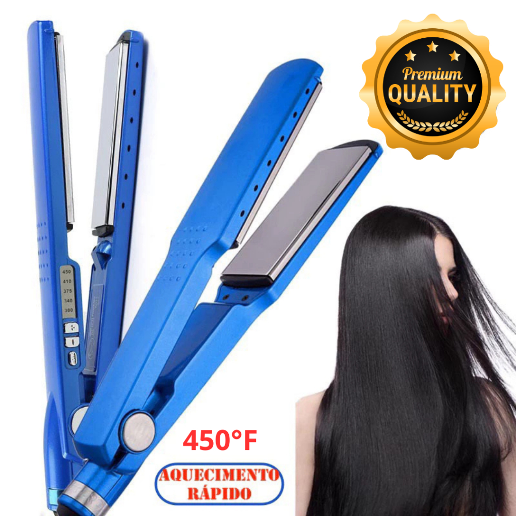 Prancha de Cabelo Profissional e Chapinha Progressiva Nano Titanium ...