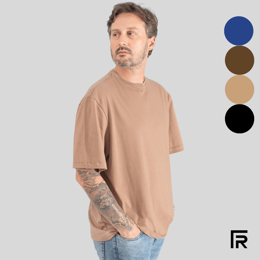 Camiseta Oversized Masculina Street Lisa Malha Egípcia 010070-A
