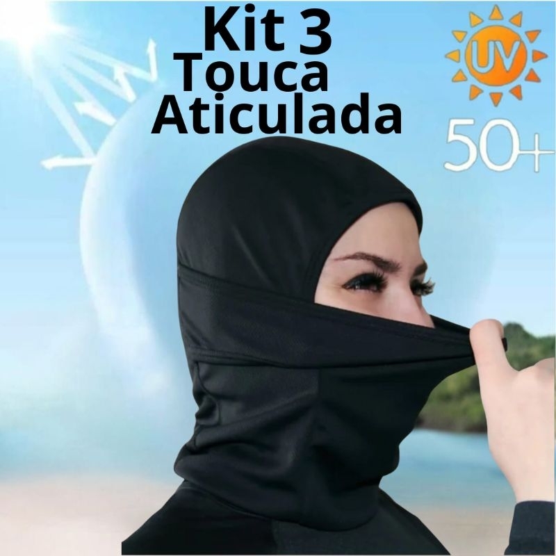 Balaclava Kit 3 NIKE Touca ninja térmica Multifuncional 4 em1Lã