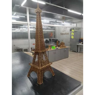 Torre Eiffel 3D em MDF para Montar | Réplica Decorativa | Quebra-Cabeça 3D Arquitetura
