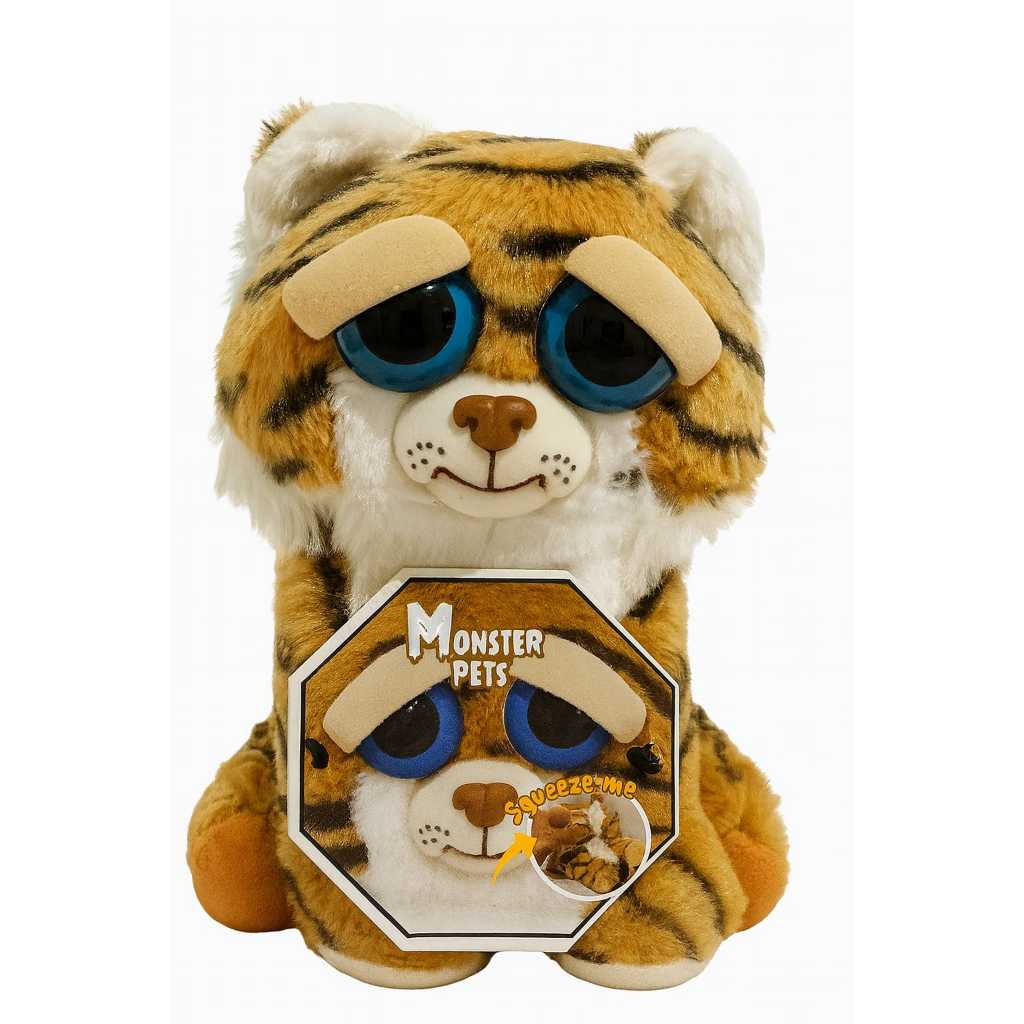 Pelúcia Monster Pets - Tigre Expressivo | Shopee Brasil
