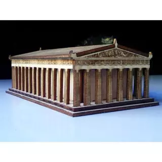Partenon 3D em MDF Detalhada para Montar | Templo Grego Clássico Decorativo DIY | Quebra-Cabeça 3D História