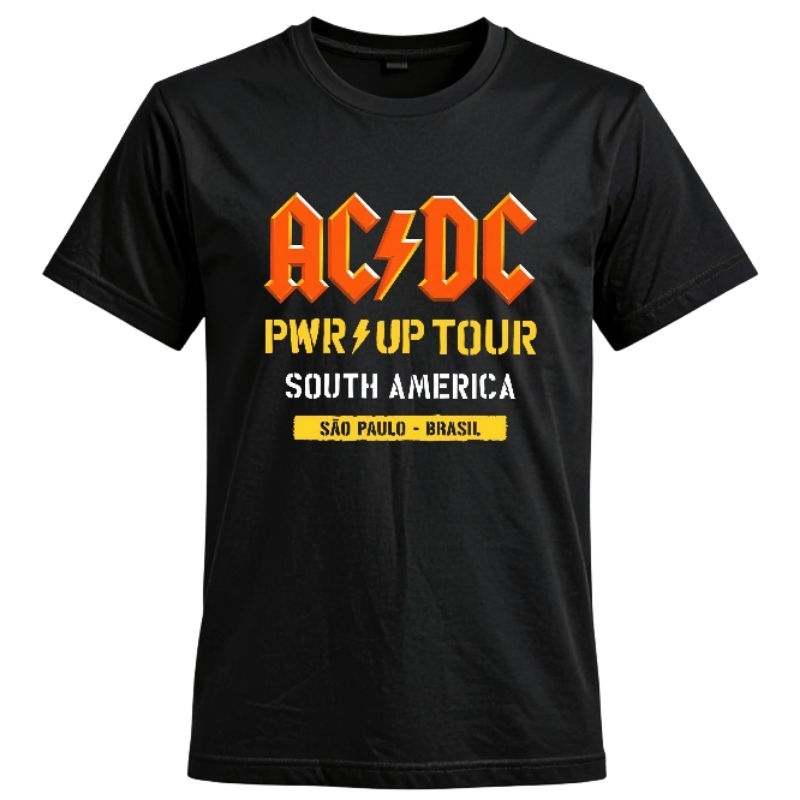 Camiseta ACDC Tour América Masculina Feminina Envio Imediato P Ao G5