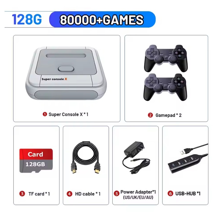 Super Console X 64GB 90 MIL jogos ou 128GB 95 Mil jogos + de 50