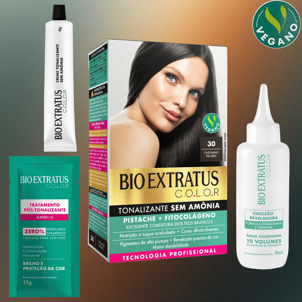 Bio Extratus Tonalizante Cor 10 Preto Sem Amônia. Kit Cabelo Branco ...