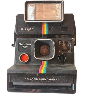 Camera Fotografica Polaroid One Step Plus Com Flash Antiga Funcionando Colecionador Vintage