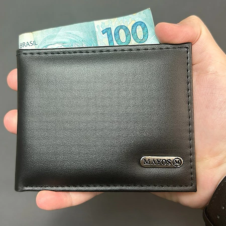 Carteira Masculina Couro P.U - MAYOS WALLET.