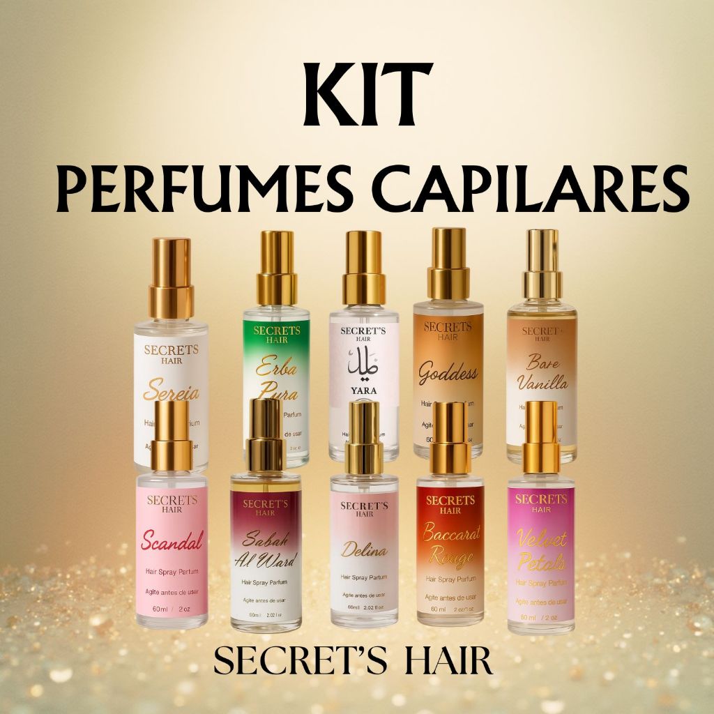 Perfumes Capilares Secret's Hair 60ml - Cabelo cheiroso, Brilho Inteso ...