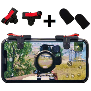 Kit Gatilho Celular Free Fire Pubg + Luva Dedo Gamer Anti Suor em Oferta na Shopee