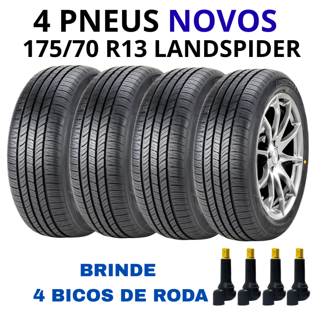 Kit 4 Pneus Novos Aro 13 LANDSPIDER 175/70R13 Melhor Custo Beneficio ...