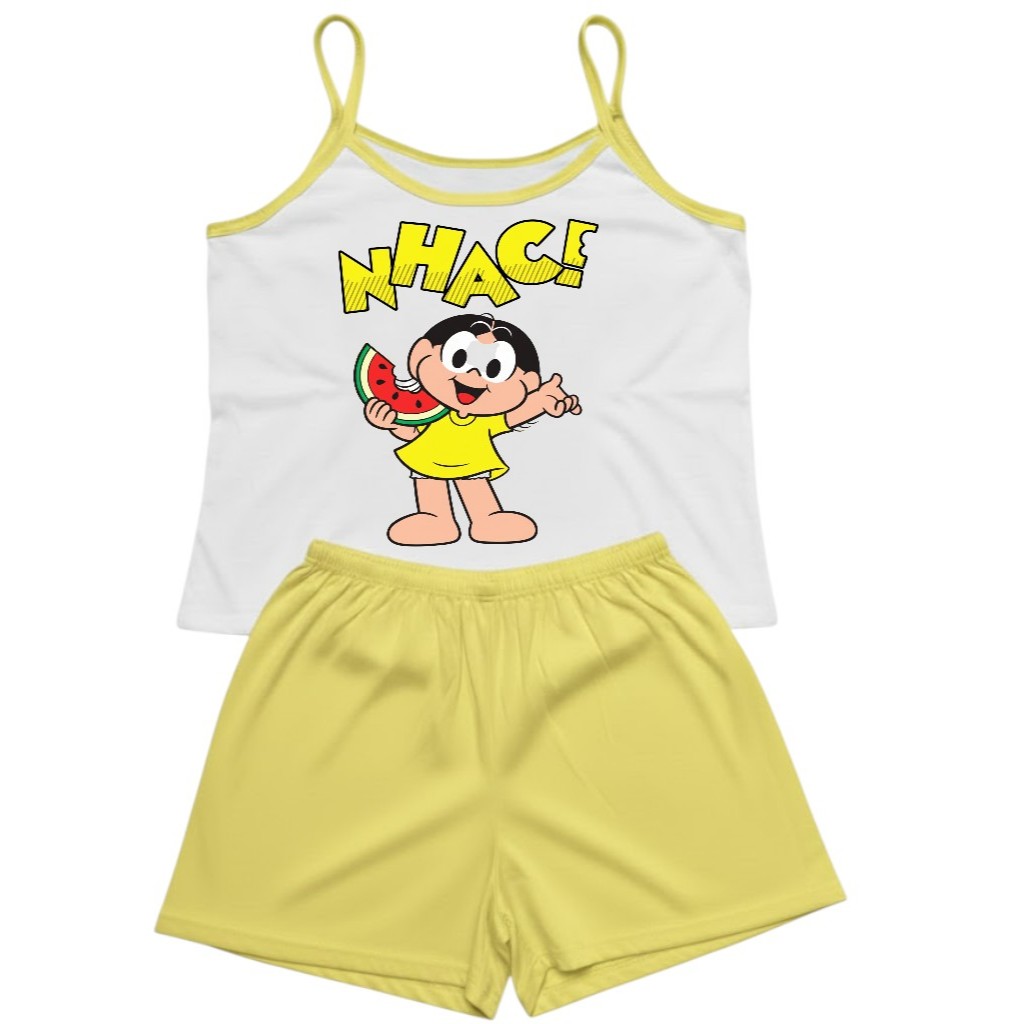 pijama alça/pijama infantil femenino em Oferta na Shopee