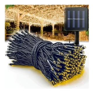 Leds Solar 10M/20M USO EXTERNO Natal Externo Fixo E 8 Funções Prova D'água Cordão Luzes