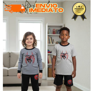 Pijama Masculino Homem aranha Malha Penteada Fio 30.1| Modelos Verão e Inverno Super Confortáveis em Oferta na Shopee