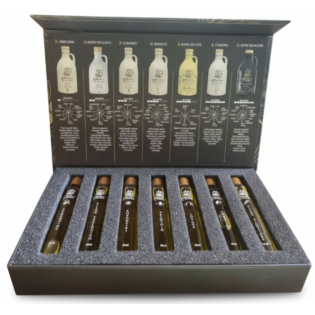 Kit Presente Estojo azeite Estância das Oliveiras com 7 frascos