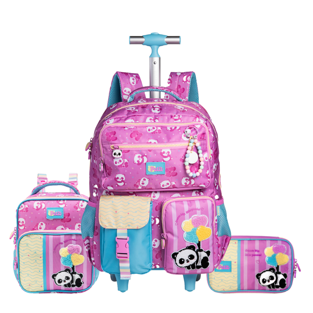 ③KinKi Kids19セット Kit Mochila Escolar Carrinho Tween Petit Pandinha Original Xeryus