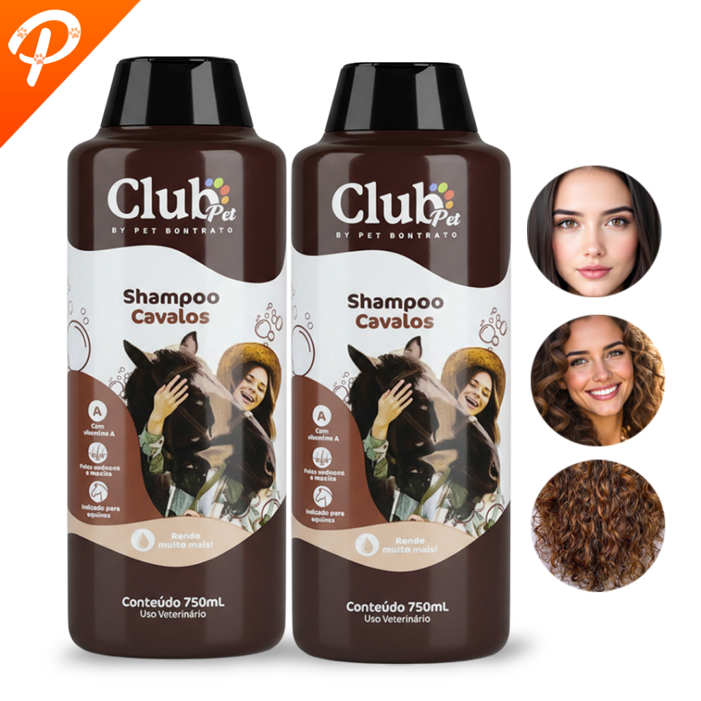 Kit Shampoo De Cavalo Para Crescer Cabelo Com Vitamina A 750ml Escolha ...