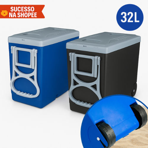 Caixa Térmica Cooler 32L com rodinhas Arqplast