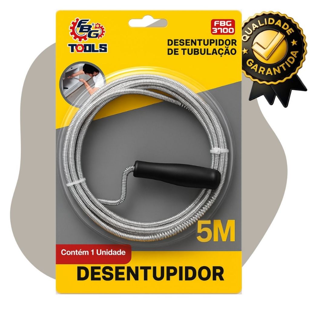 Desentupidor Manual Para Pia Esgoto Calha Tubulação 5 Metros | Shopee ...
