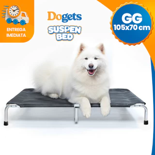 Cama Suspensa Elevada Pet Cães 105x70cm Tamanho GG Até 70kg Dogets em Oferta na Shopee