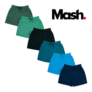 Shorts Masculino Elastano Liso Plus Size Mash Original em Oferta na Shopee