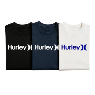 Kit 3 Camiseta Hurley H Algodão Streetwear Skate Surf Com Capuz Adulto e Infantil Unissex