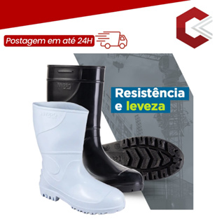 Bota De PVC Chuva Motociclista Moto Agro Impermeável Forrado Innpro Cano Médio (28Cm) - CA 37456