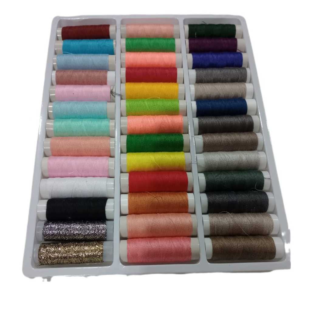 linha de costura 39 cores kit costura linha 45mt cada retrox linhas ...