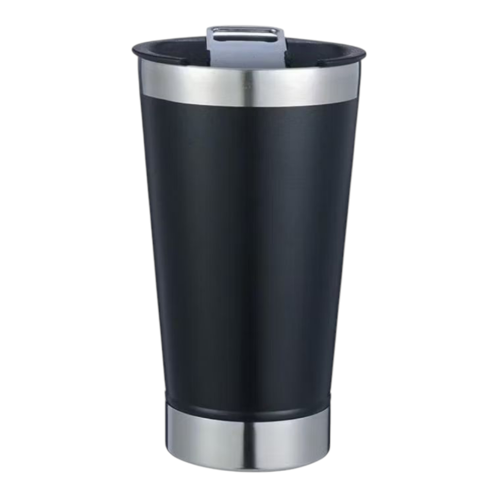 Kit 10 Copos Térmicos 473ml Com Tampa e Abridor de Garrafas para Cerveja Em Diversas Cores