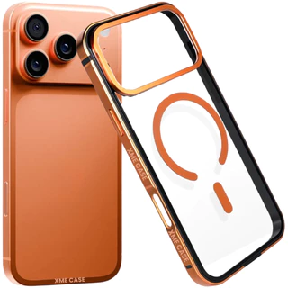 Capa Capinha Bumper Borda de Metal Compatível Com Carregamento Magnético Para iPhone 17 Pro Max