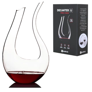 Decantador de Vinho 1500 ml em Vidro Ecológico – Formato Cisne - Decanter Aerador Luxo para Vinhos Tintos