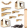 Kit Playground 9pcs + Arranhador de Parede 80cm - CARA DE GATO Parque Gato Playground Parque Gato