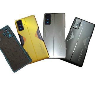 Tampa Traseira Para Xiaomi POCO F4 GT 21121210G Fundo de vidro com lente para Reposição