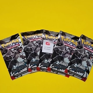 5 Booster Pacote de Cartas Pokémon TCG Raio Preto Lacrado Copag 30 Cartas Raras Ultra Raras Brilhantes