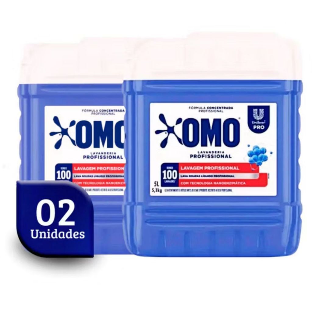 Kit 2und Lava Roupas Líquido Lavanderia Pro Omo