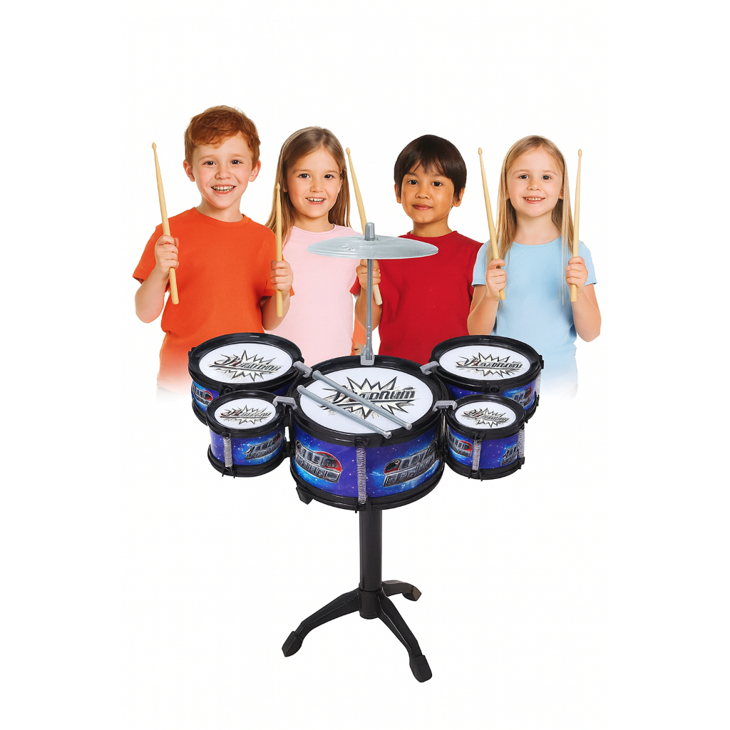 Mini Bateria de Brinquedo Infantil com 5 Tambor - Divertida | Shopee Brasil