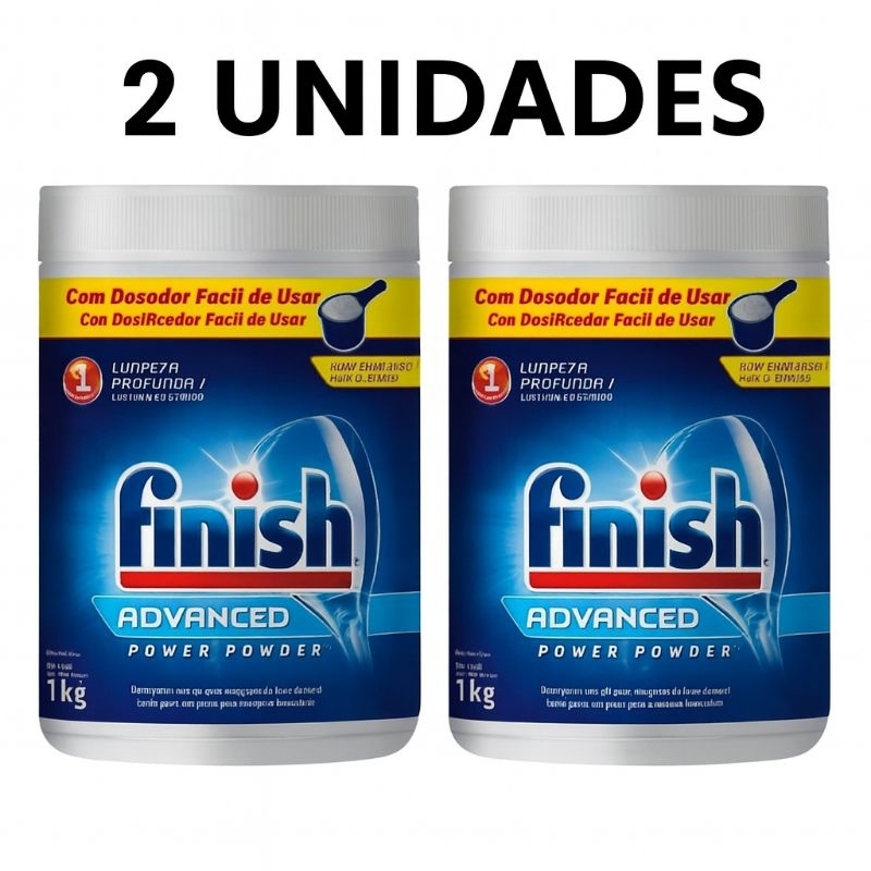 Detergente em Pó para Lava-Louças Finish Advanced Power Powder 1kg ...