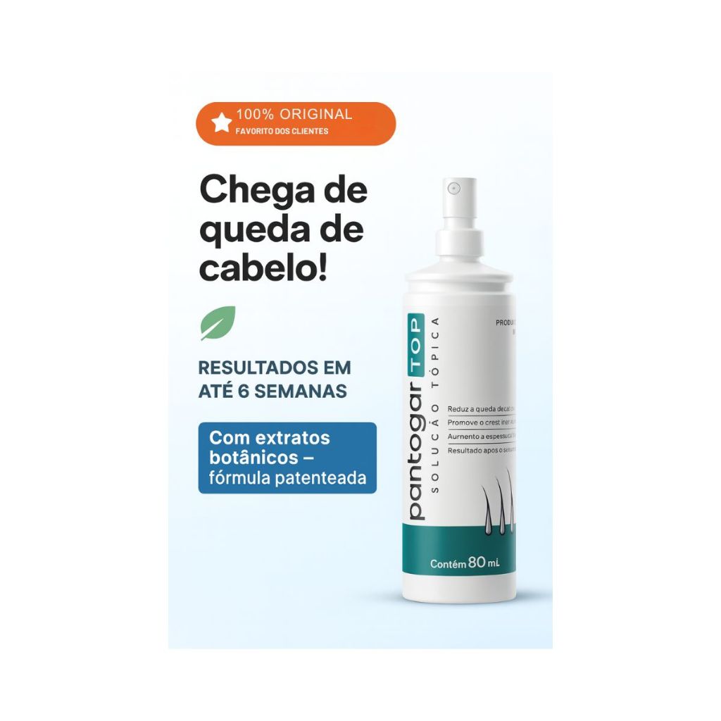 Pantogar Top 80ml | Crescimento Capilar Rápido | Fim da Queda de Cabelo ...