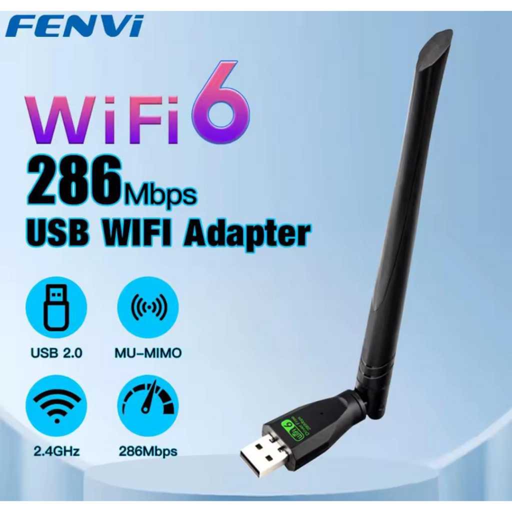 Adaptador Com Antena USB Wifi 6 2.4GHz 286Mbps Fenvi Para Computador ...