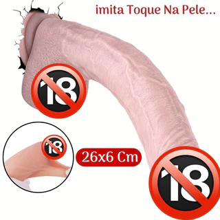 Pênis Realístico Estica Pele Consolo Grande Grosso Macio Dildo Ventosa Pinto de borracha