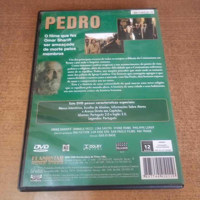 DVD Pedro (Filme Para Televisão 2005) Original / Omar Shariff