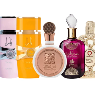 Kit 5 Perfumes Árabes Femininos 100ml Cada Embalagem de Vidro em Oferta na Shopee
