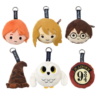 Acessório Chaveiro Mini Fluffy Bolsinha com zíper Pelúcia Harry Potter Hogwarts DAC