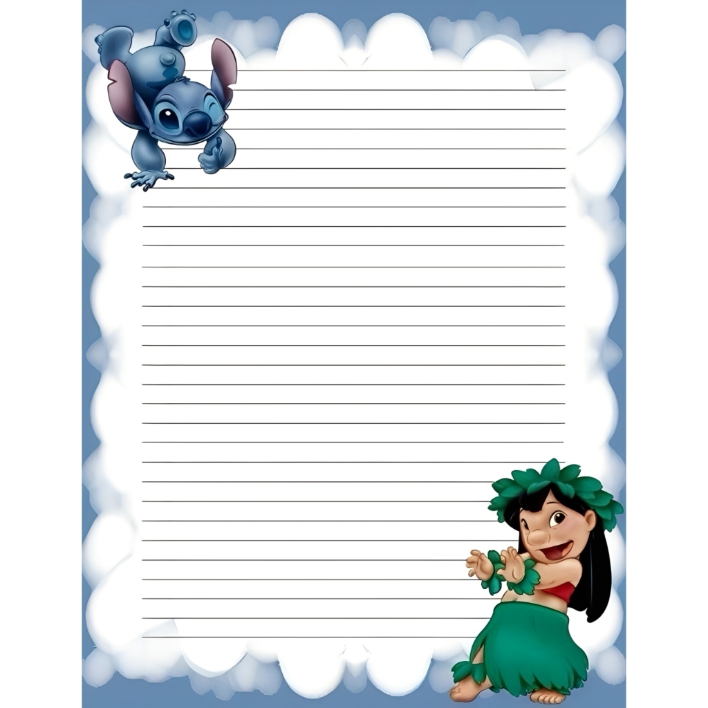 Papel de carta Lilo Stitch com 20 unidades | Shopee Brasil