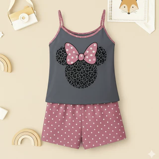 Baby Doll Minnie Malha Premium Pijama Feminino Adulto Short e Alça Fina Verao Confortavel em Oferta na Shopee