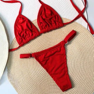 Biquíni Marquinha de Fita Fio Dental Cortininha Verão Calcinha Regulável em Oferta na Shopee